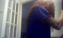 black-skinned girlfriend teases tits and ass on webcam