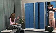Hidden Camera Records Ponytailed Teen 18+ Striptease in Changing Room