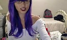 Nerdy Girlfriend Teasing People Via Her Webcam!