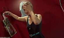 Blond-Haired Busty Girlfriend Shows Her Hot Bod