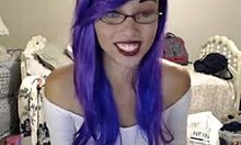 Nerdy Girlfriend Teasing People Via Her Webcam!