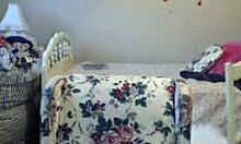 busty camgirl flaunts her big natural tits while riding dildo