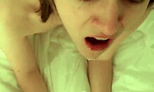 Pale-Skinned College Girlfriend Endures Hard POV Fucking, Blowjob, Doggystyle, Anal, and Cumshot