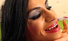 Kinky brunette preps for intense solo webcam action