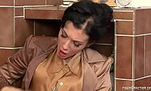 Kinky european girlfriends engage in filthy doggystyle fucking