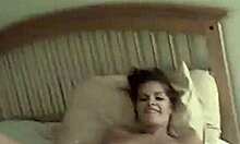 Stunning Amateur GF Teases With Vibrator On Her Big Tits In Homemade Bed Scene