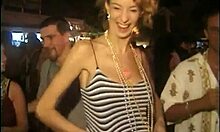 party girls flash natural tits without any shame at wild event