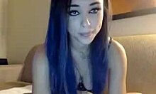 girlfriend in black lingerie shows off on webcam