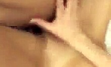 Blonde with awful hairdo receives interracial creampie after blowjob and handjob