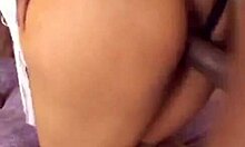 Ebony babe handles three cocks in interracial blowbang on sofa