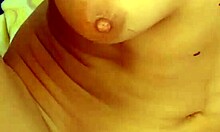 Close-Up Of Skinny Long-Haired Amateur On Webcam