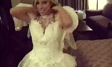 is this big boobed bimbo sucking cock in stockings?