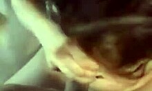 Does this brunette girlfriend use her boobs to jack off her partner?