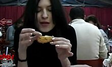 Slut sucks cock hard!