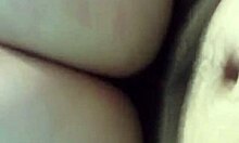 Big white pale ass takes his schlong in homemade couple sex