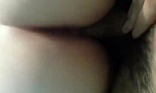 Big white pale ass takes his schlong in homemade couple sex