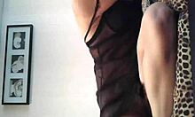 Playful whore toys her butthole!