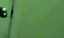 Brave teen brunette masturbates with pink vibrator in POV. Her shaved pussy glistens as she explores.