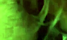 Does this brunette girlfriend use her boobs to jack off her partner?