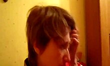 Hey, that hot mature girlfriend really loves swallowing dick passionately