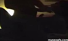 gal with curly hair teases with oral skills