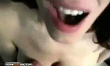 nerdy milf feels aroused sucking cock on webcam