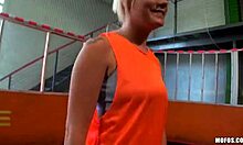 Blonde gets fucked hard by coach!