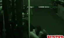 Factory worker receives blowjob from cute little 18+ hooker on her knees