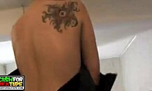 amateur girlfriend with back tattoo craves intense fucking