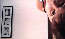 Playful whore toys her butthole!