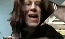 nerdy milf feels aroused sucking cock on webcam