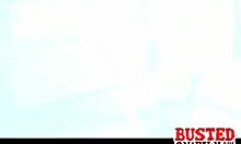 Naked flexible hottie spreads and masturbates before tv screen