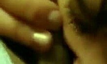 Curly haired honey needs a penis in public on her knees