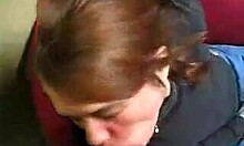 Brown-haired chick gives steamy head to her guy daily