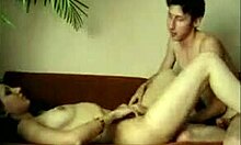 Slender couple homemade sex