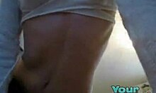 is this outgoing exgf in socks and panties teasing with her long legs, getting so horny in her kinky outfit?