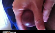 Talented Sweetie Uses Her Hands To Stroke Gifted Guy's Cock In Sensual Homemade Session