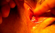 naughty amateur shows hairy beaver to bloke in close-up