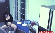 White punk rock chick masturbates in jeans