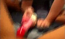 Curvy Latina Uses New Dildo