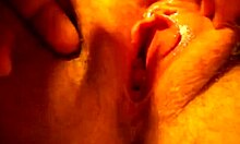 naughty amateur shows hairy beaver to bloke in close-up