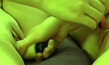 Two adventurous lesbians explore with dildos