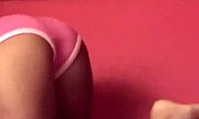 arousing latina is playing with her new electric toy