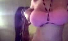 Playful ex-girlfriend dances in bra and underwear on webcam seeking new fuck buddy.