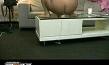 Kinky slut jumping on toy and rubbing clit 😈