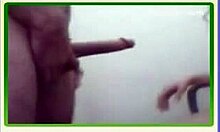 Guy Starts Squeezing Girl's Pretty Little Boob On Webcam