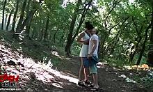 Tramp With Big Earrings Touches Herself At Picnic Fuck!