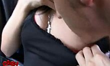 Handsome bloke enjoys a skilled performance in the car