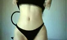 Girlfriend Teasing Her Shaved Pussy Under Miniskirt On Webcam