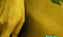 Little 18+ babe sucks shaved pussy with buttplug and vibrator in pov